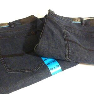 2x Men's BUFFALO JEANS 48 x 32  Slim Straight Stretch Jeans Men's Blue Jeans